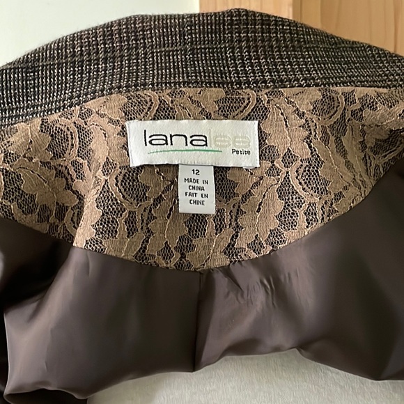 Lana Lee Vintage Pettite Black/Grey Plaid Short Jacket, Size 12 - Picture 11 of 16